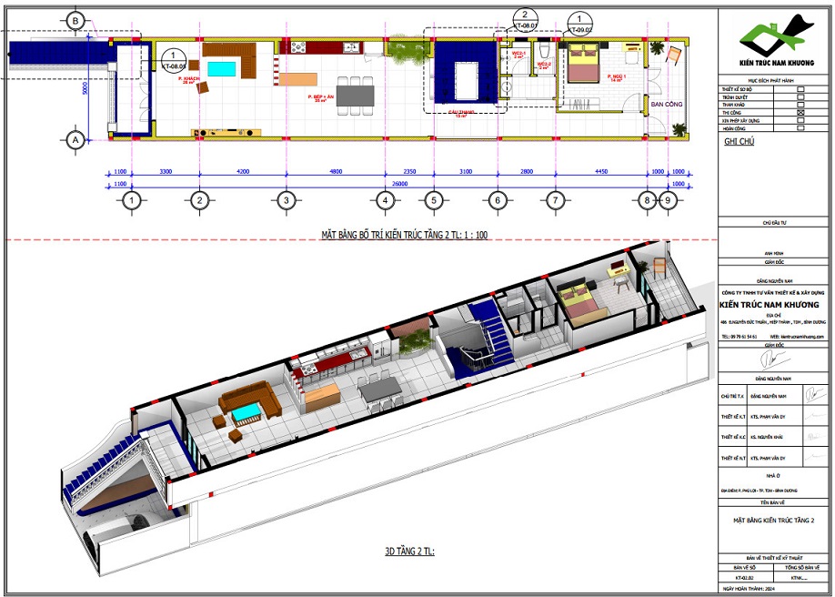 Mặt bằng 3d tầng lầu 1 nhà 5 mét