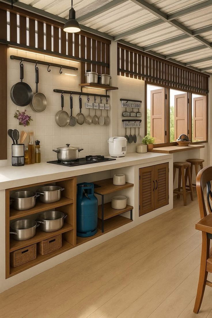 Gian bếp nội thất truyển thống 