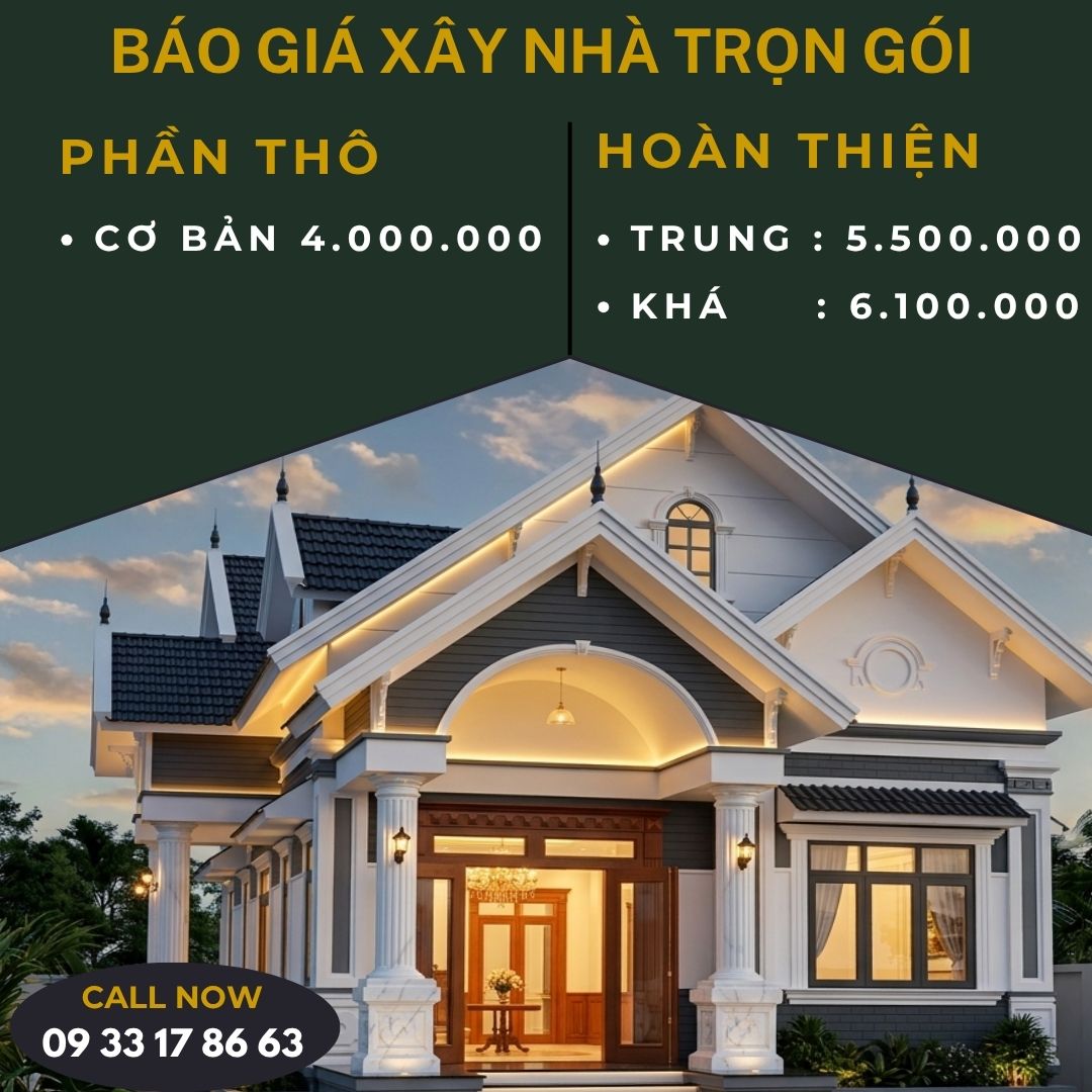 bảng giá xây nhà Bình Dương