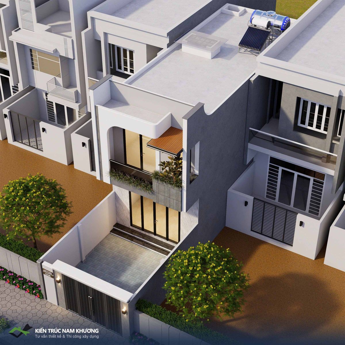 Thiết kế nhà phố 1 trệt 1 lầu