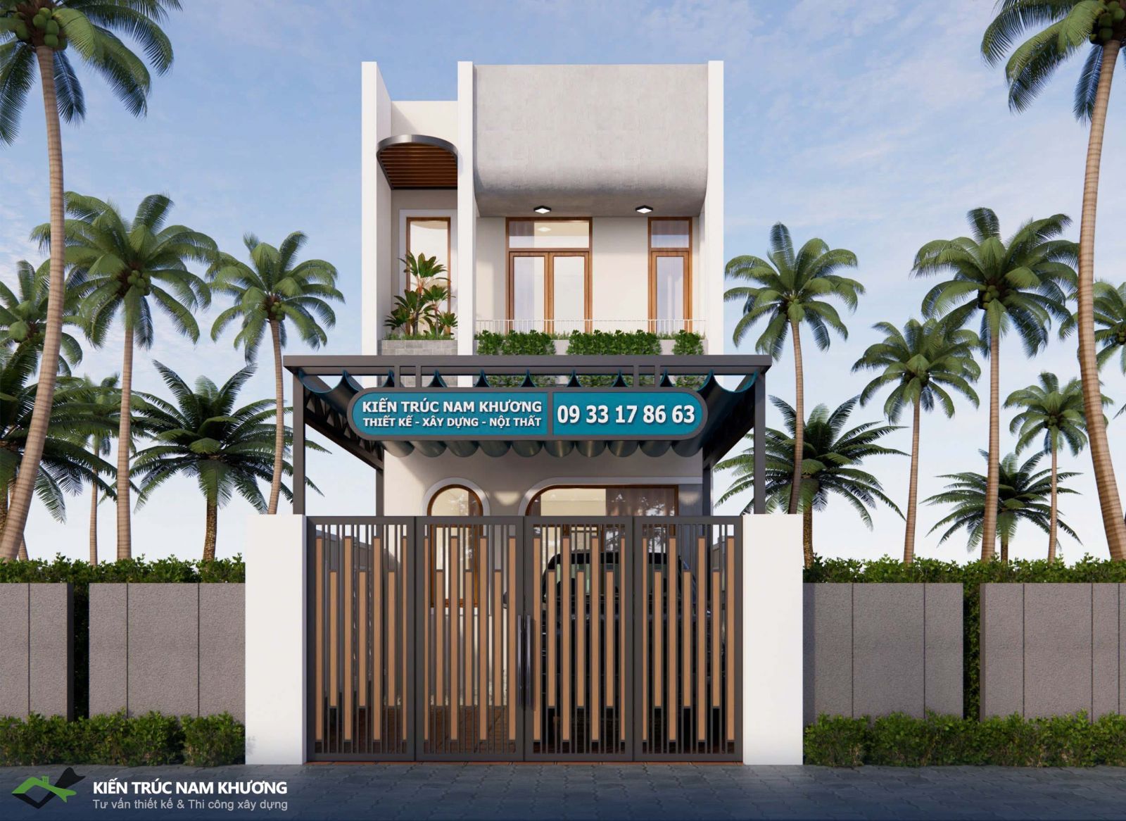 Thiết kế nhà phố 2 tầng mét đẹp 