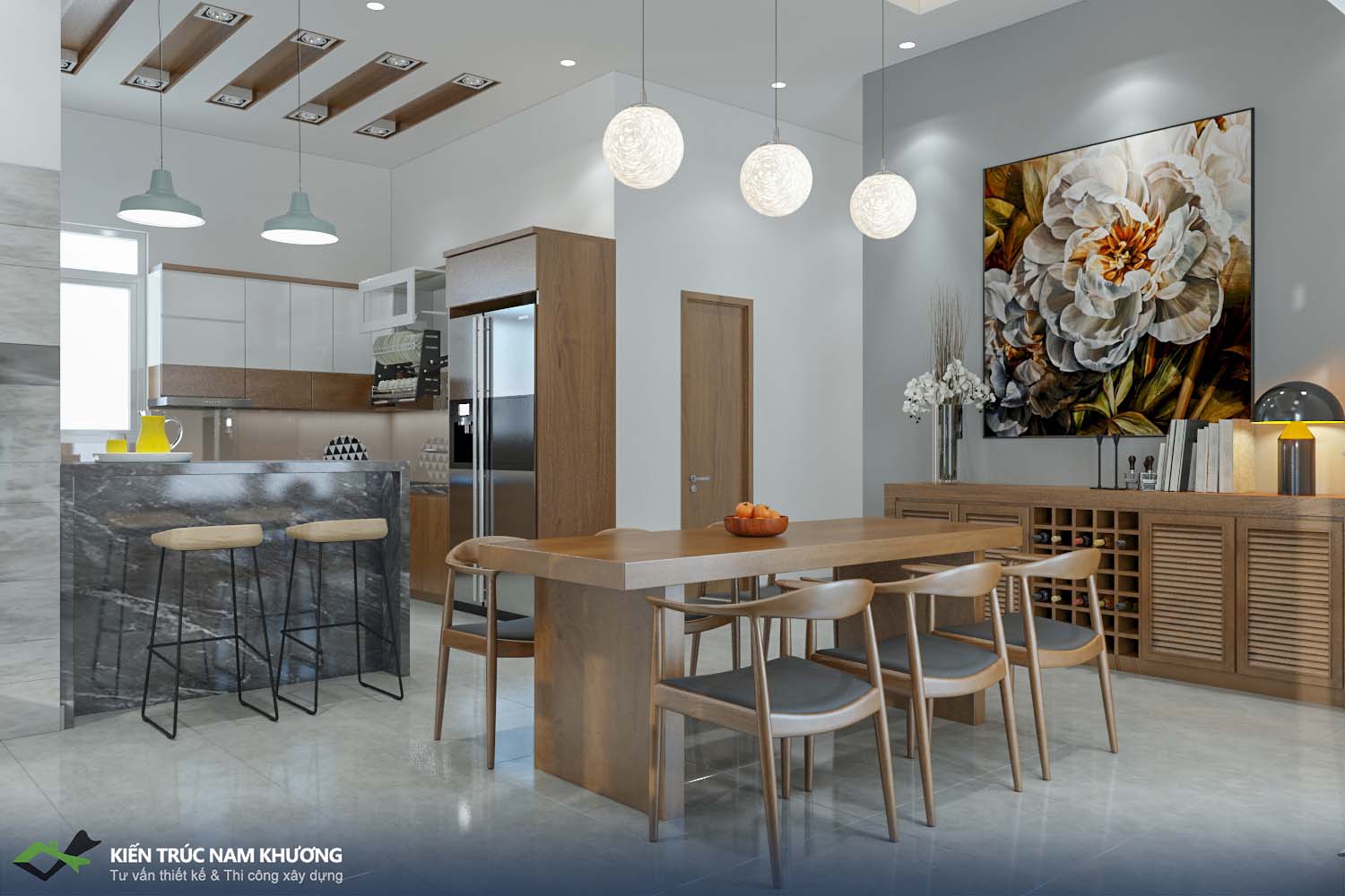 Thiết kế nội thất khu vực bếp ăn