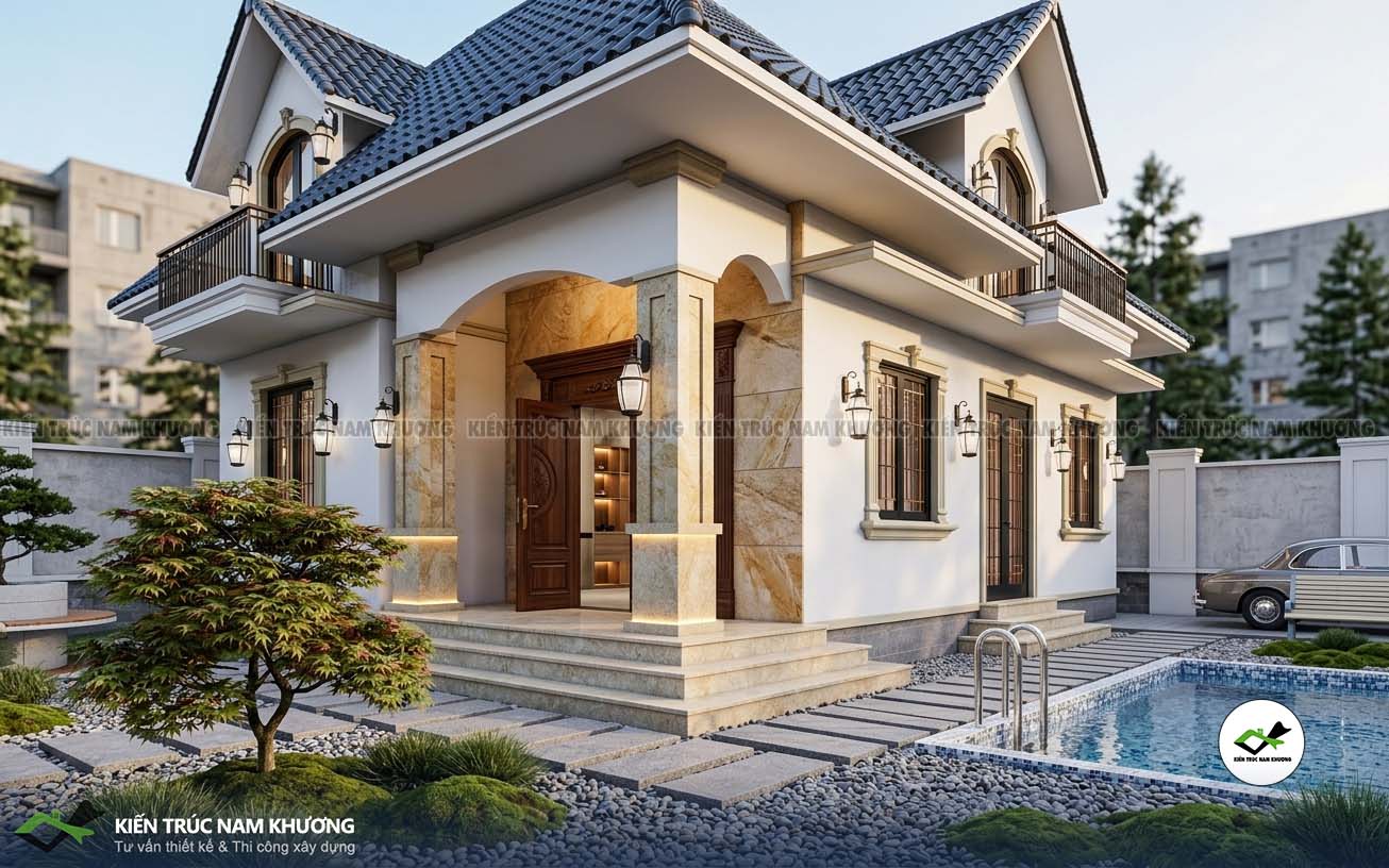 Thiết kế nhà kiểu Pháp 