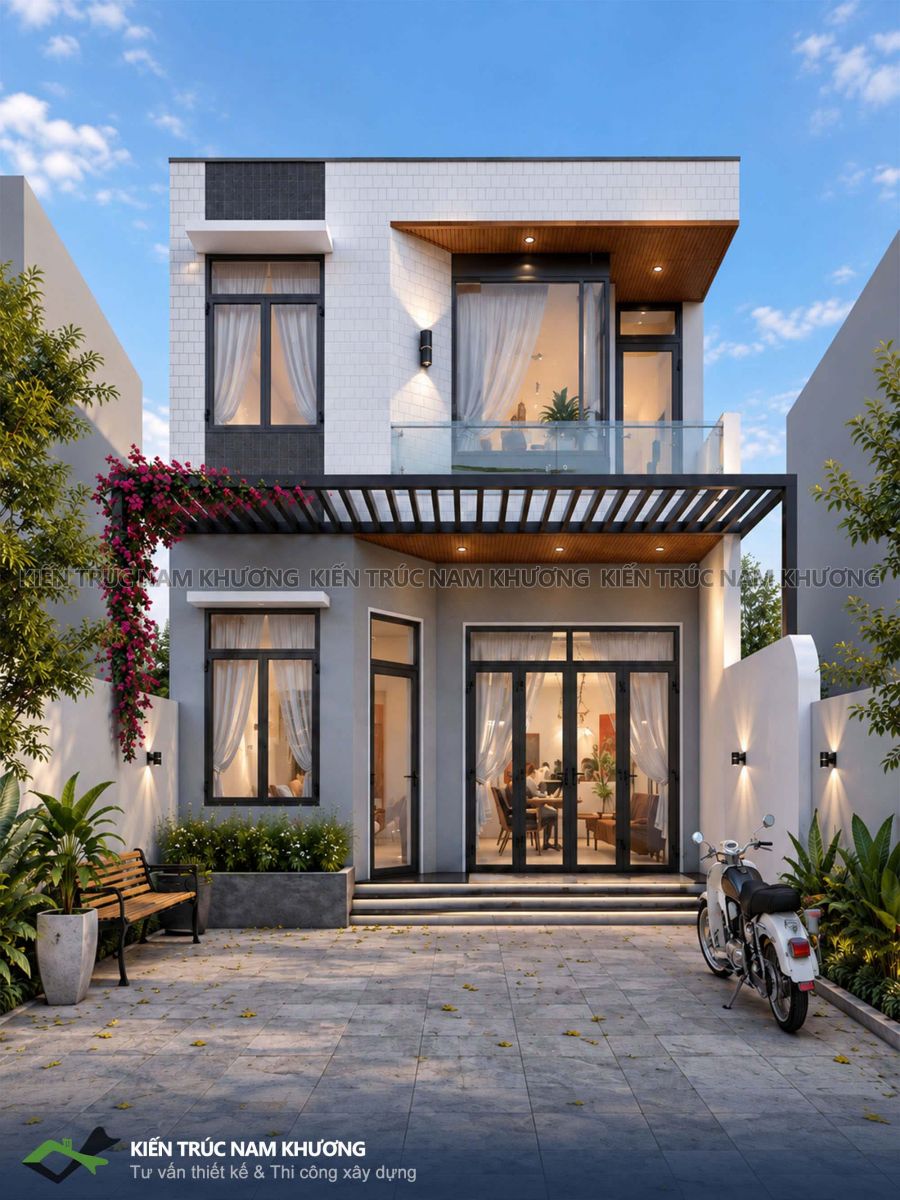Xây nhà 7x11 đẹp