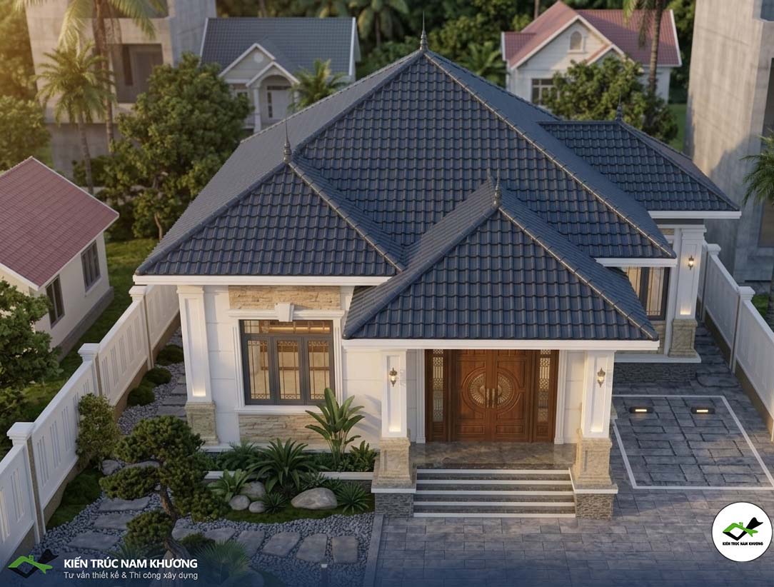 Thiết kế nhà cấp 4 mái Nhật tại Củ Chi 