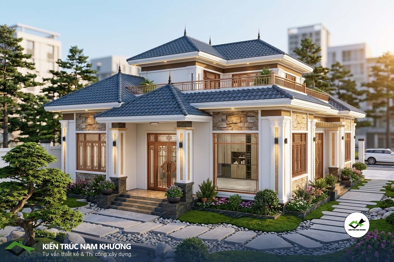 Thiết kế nhà cấp 4 mái Nhật tại Củ Chi 