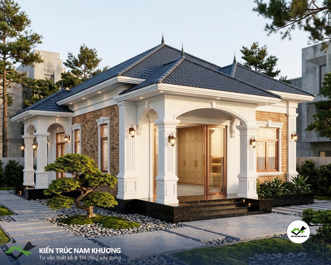 Thiết kế nhà cấp 4 mái Nhật tại Củ Chi 