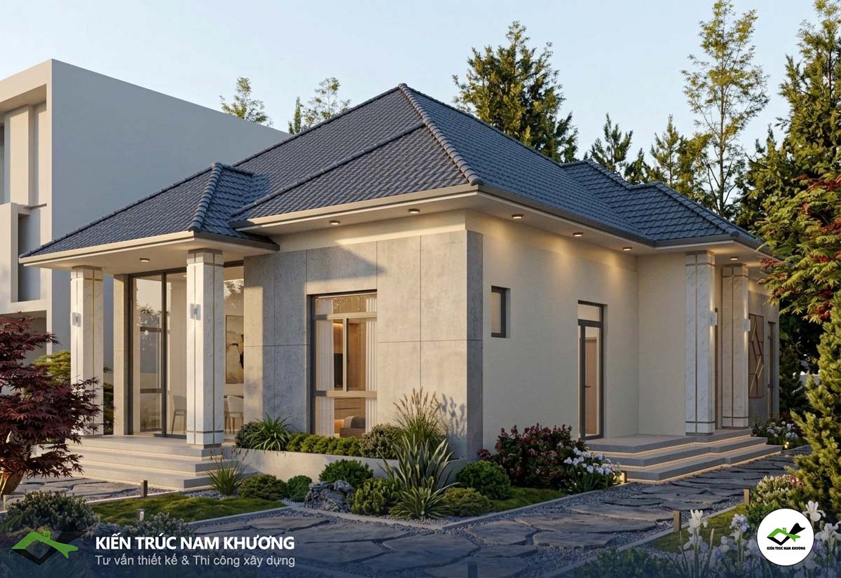 Thiết kế nhà cấp 4 mái Nhật tại Củ Chi 
