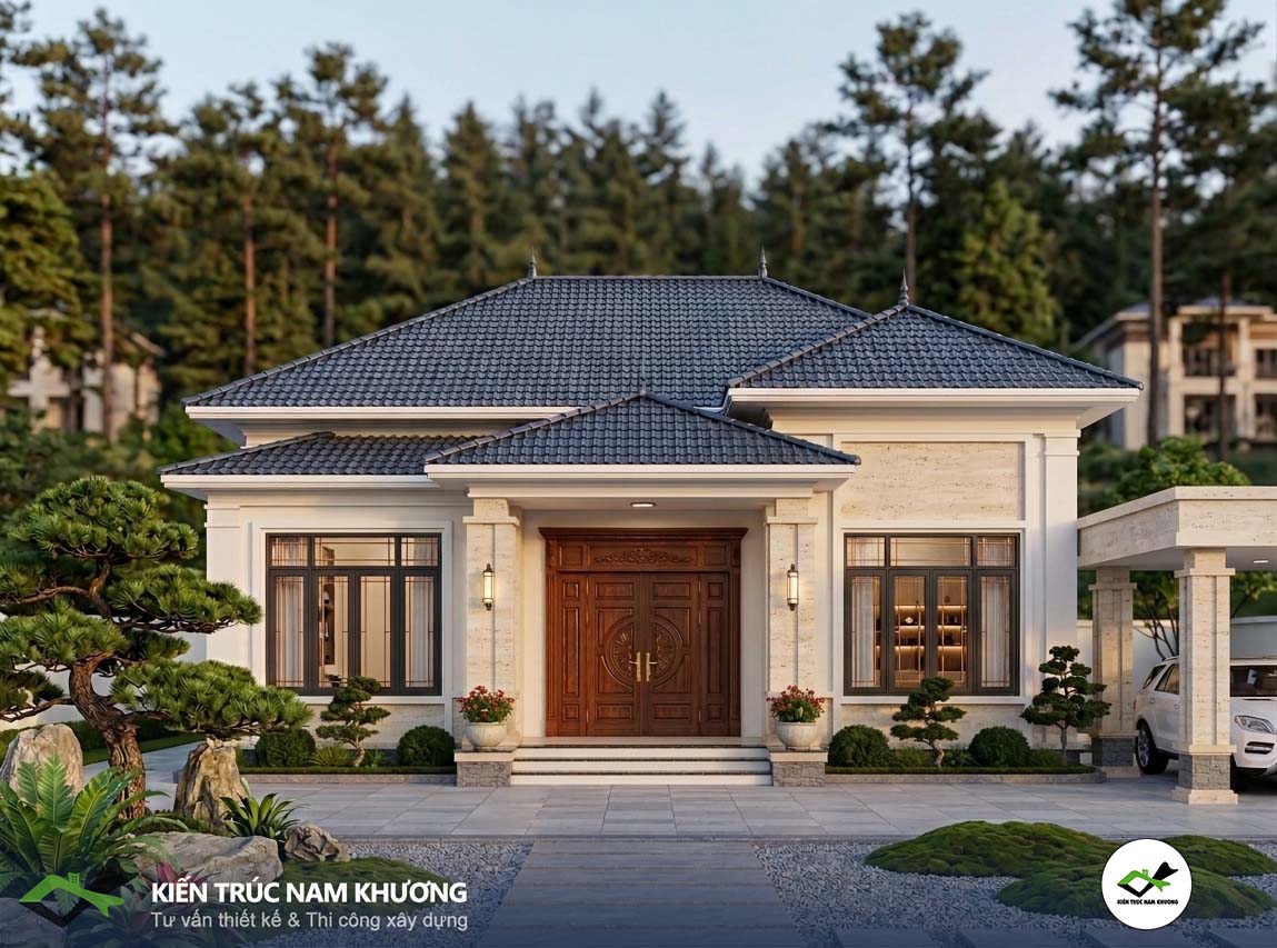 Thiết kế nhà cấp 4 mái Nhật tại Củ Chi 