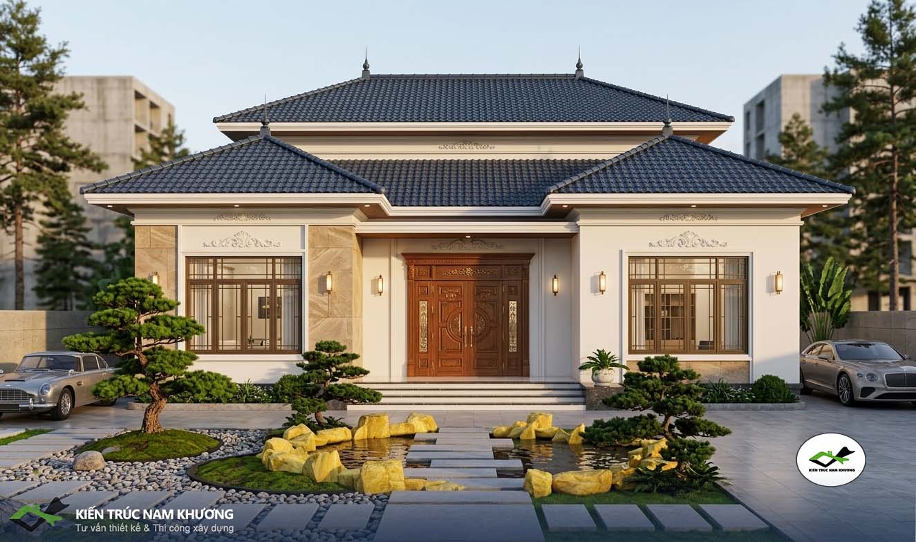 Thiết kế nhà cấp 4 mái Nhật tại Củ Chi