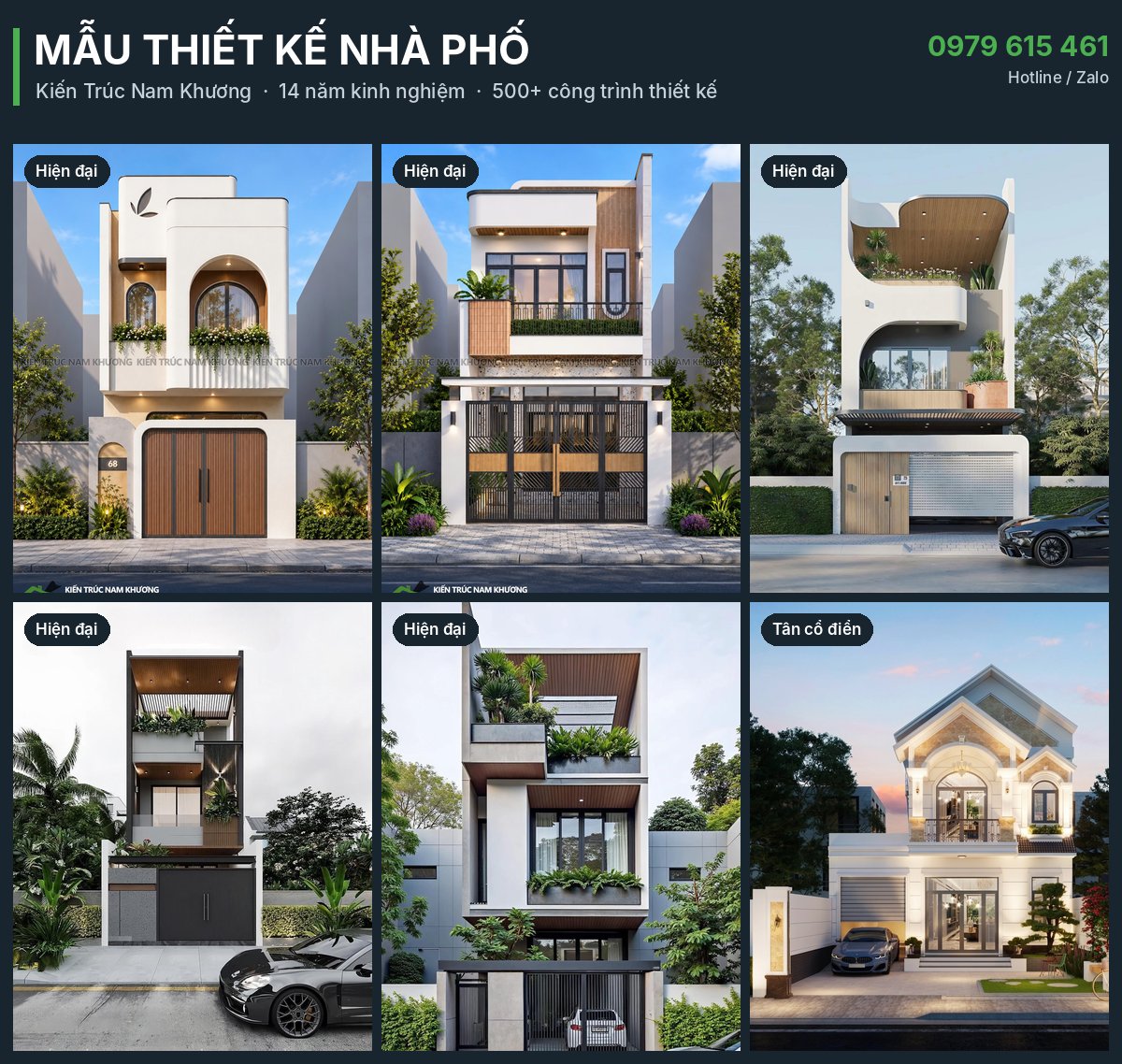 Báo giá thiết kế nhà phố 2026 – Kiến Trúc Nam Khương